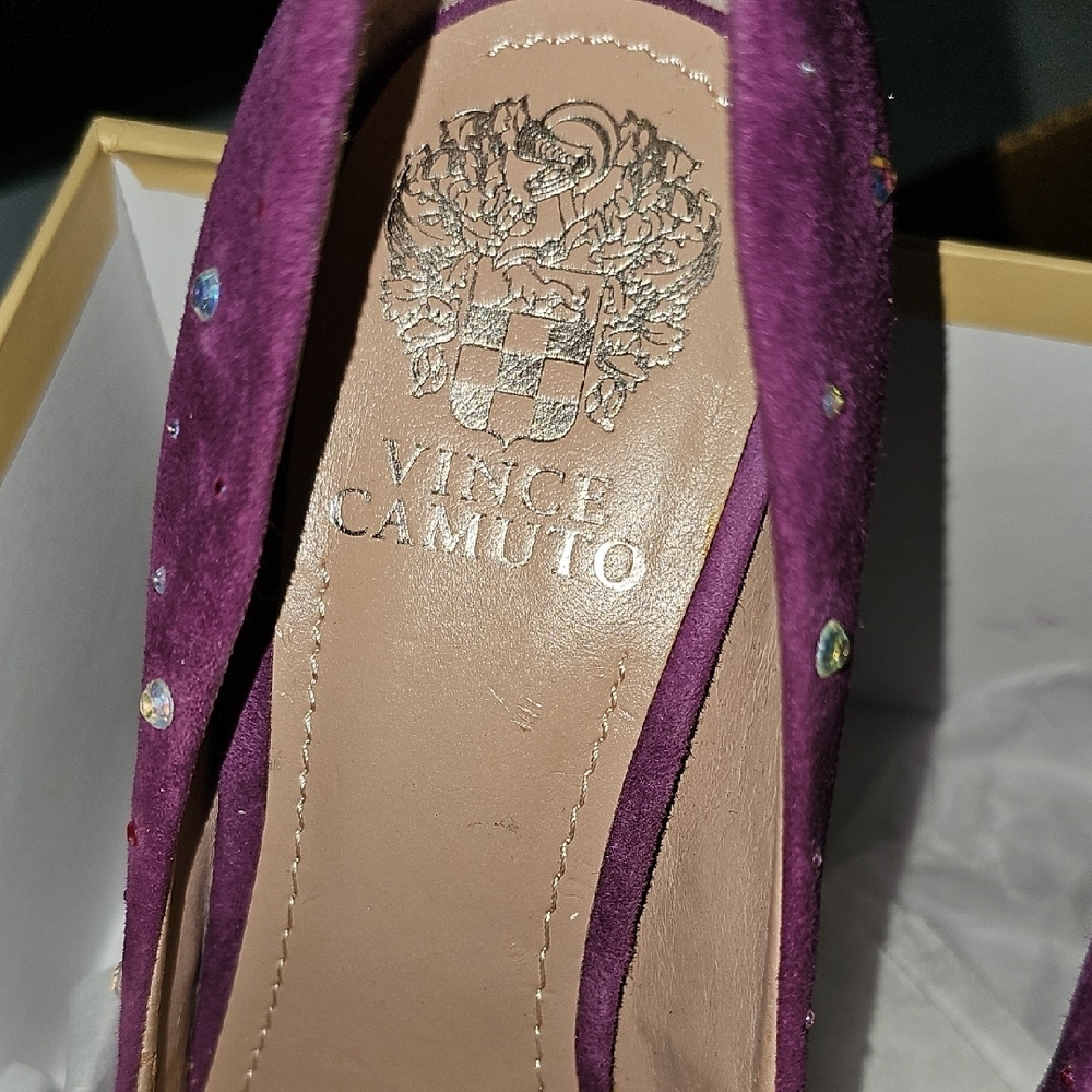 Vince Camuto Fuchsia Embellished Heels - Picture 3 of 4